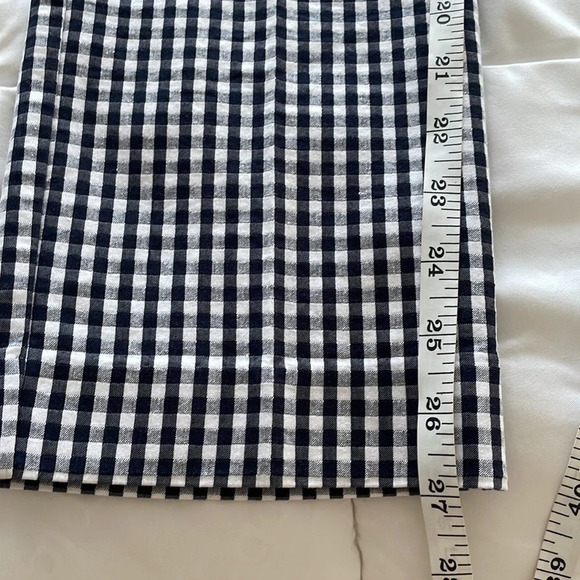 Ralph Lauren Check Cotton Poly Blend Cropped Pants Navy + White Sz 8 - Picture 10 of 10